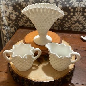 Vintage/collectible Fenton glass ware 1960 3 pcs. set